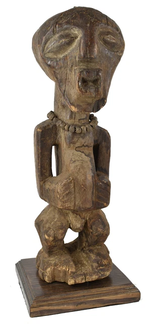 Songye Power Figure Nkishi on Custom Stand Congo