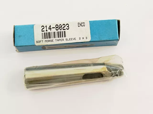 NEW ENCO 2 X 3 Morse Taper Reducing Sleeve Adaptor I.D. 2MT O.D. 3MT 2 X 3 Soft