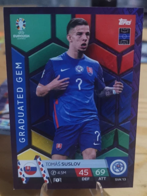 CARTE MATCH ATTAX Euro 2024 cristal parallèle bleu UEFA Topps Match