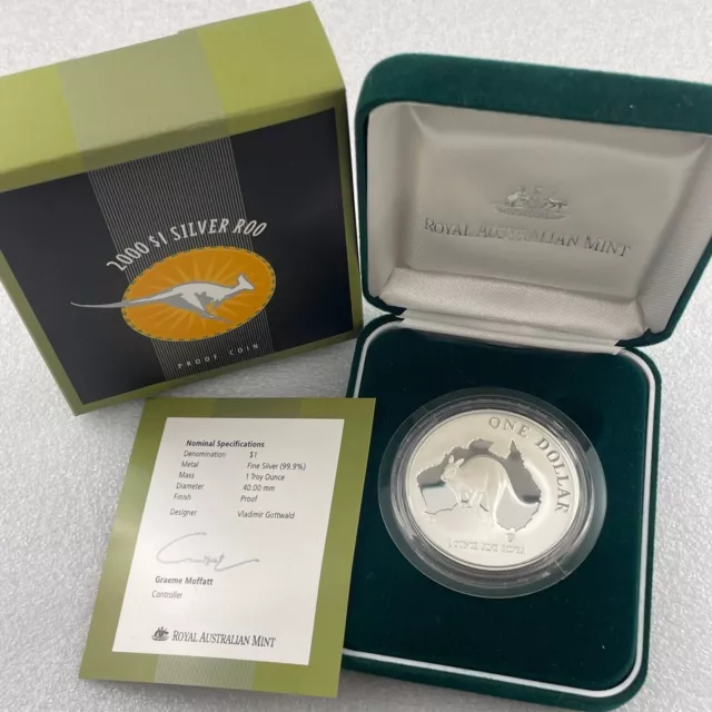 2000 Ram $1 Silver Kangaroo Proof Coin - Complete!!!