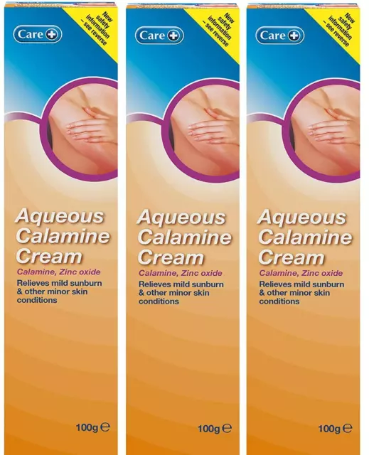 3 X Care Aqueous Calamine Cream Tube 100g