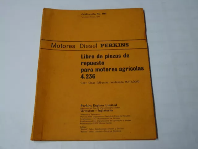 Catálogo de Piezas / Libro De Piezas De Repuesto Motor Diesel 4.236 , St 1965