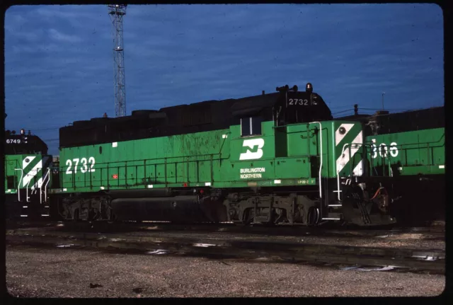 Original Rail Slide - BN Burlington Northern 2732 Denver CO 8-25-1986