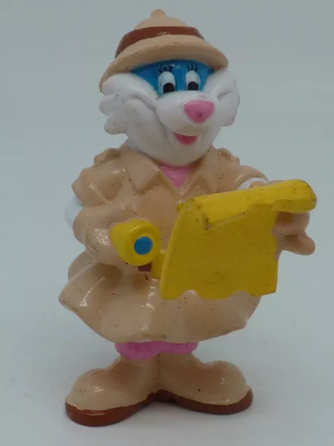 Ancienne Figurine Publicitaire Pvc Plastique Flunch *Ours Explorateur Carte