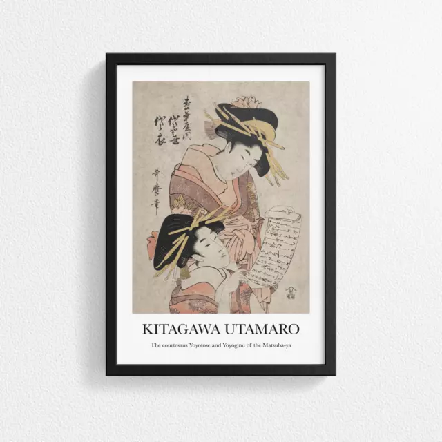 Vintage Japanese Poster Print- The Courtesans of the Matsuba by Kitagawa Utamaro