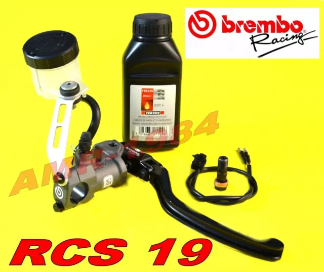 Bomba de Freno Brembo Radial Rcs 19 + Set Depósito Aceite + Aceite Punto 4