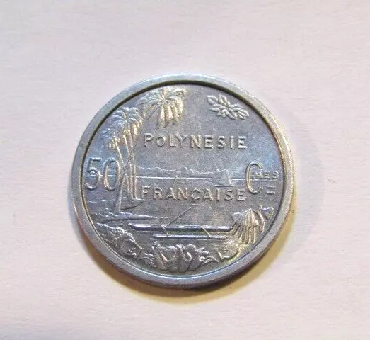 French Polynesia 1965 50 Centimes unc Coin
