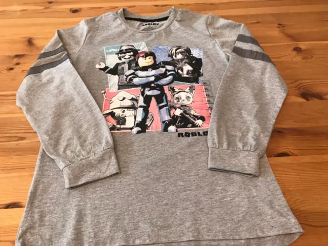 Roblox Youth Boys Pirate & Multiple Characters Gray Shirt NWT M, L, XL