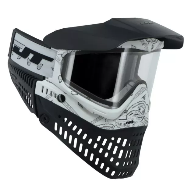 NEW JT Proflex Stormtrooper Black White Revo Ear Paintball Mask Goggle Smoke