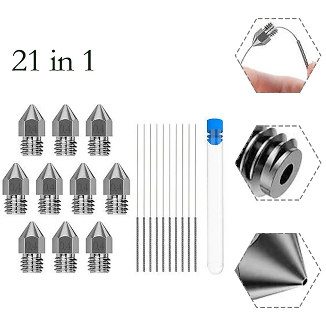 Compatibilité Intérieur Acier Inoxydable Buse 0.35mm 1.75mm Inoxydable