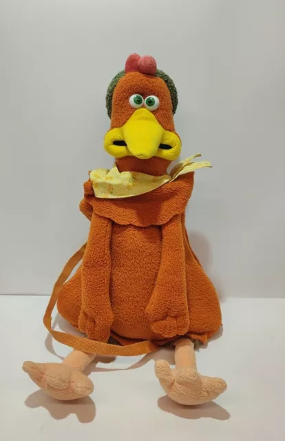 Chicken Run Ginger Plush Backpack Aardman 1999 19" Retro