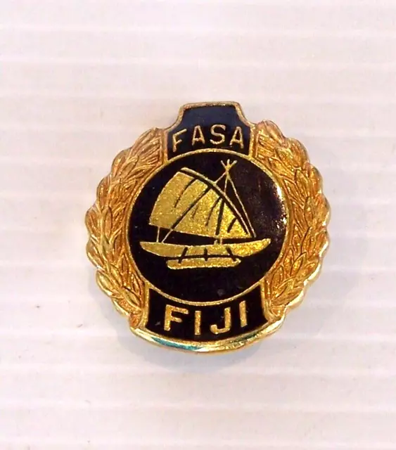 Vintage Fasa Fiji Federated Airline Staff Association Lapel Pin Brooch Hat Badge