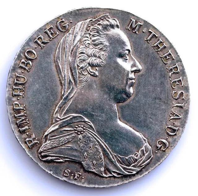 Austria-Maria Theresa. Thaler 1780 X. Recoining. EBC+/XF+.  Silver 28 g.