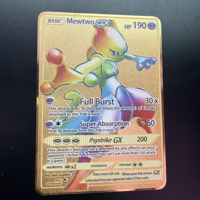 POKEMON CARDS MEWTWO VMAX TCG Metal Pokmon Card 3200 HP NEW 6.98 -  PicClick UK