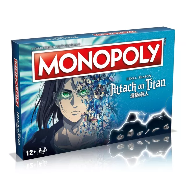 Winning Moves Attack on Titan The Final Season Monopoly Board Game, buy Eren Jae