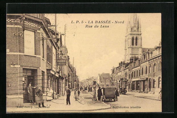 CPA La Bassée, Rue de Lens