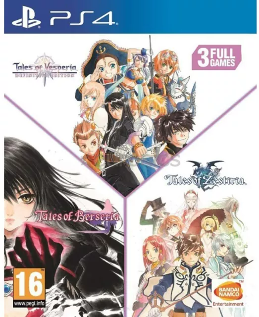 PS4 Tales of Vesperia + Tales of Berseria + Tales of Zestiria Compilation NEU