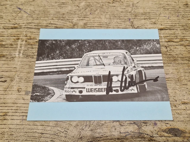 ORIGINAL HAND SIGNED Helmut Kelleners BMW 3.5CSL B&W Photo No COA £2.99