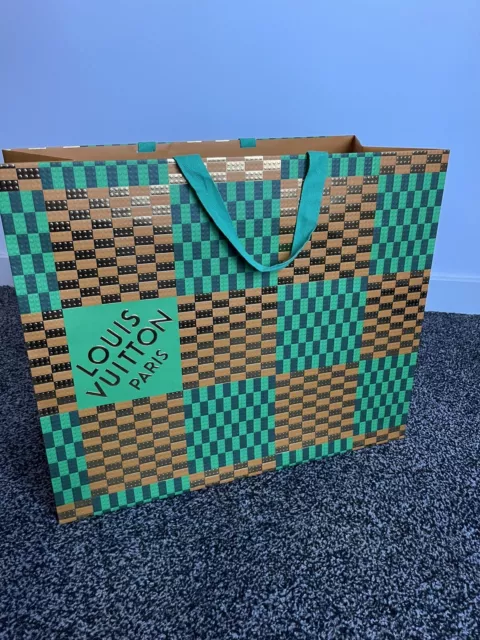 Genuine Louis Vuitton Green Gold Lego Holiday XL Gift Bag 49/41 Cms