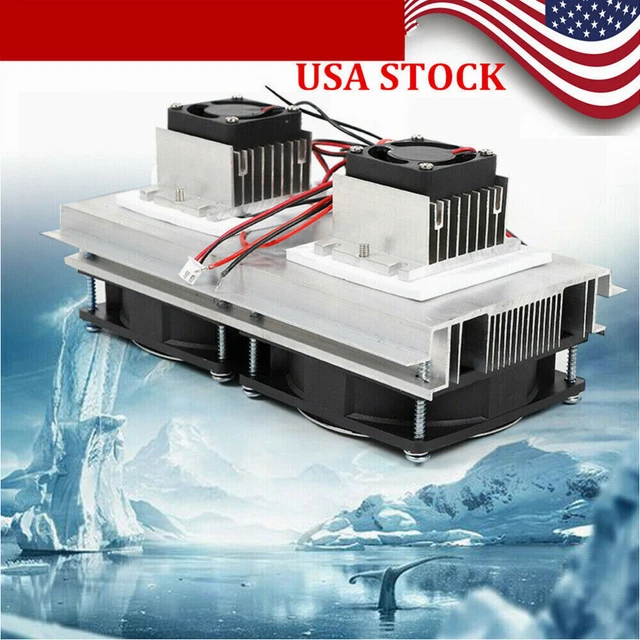 12V 140W Peltier Cooler Semiconductor Refrigeration Cooling Fan DIY Dehumidifier