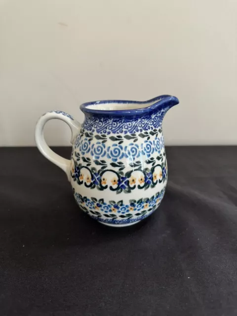 ceramika artystyczna Bolestawick 955 Polish Pottery Small Pitcher Maria Stareyk