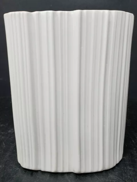 Vtg Mid-Century Naaman Artline White Ribbed from Israel Exclusive Displayed Only