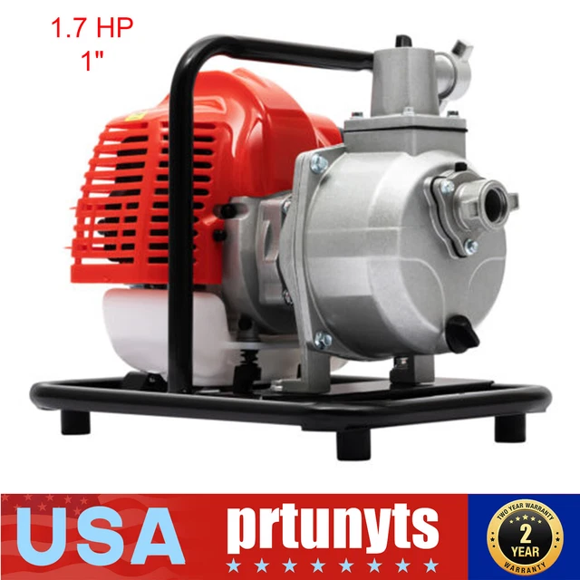 1.7 Hp 1" Gas Power Semi-Trash Water Pump High Pressure Irrigation Transfer Pump