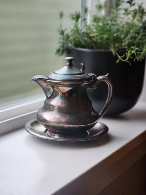 Forbes Silver Co Quadruple Teapot With Saucer Plate 255