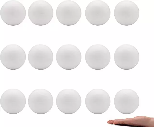 Crafare 15pc 3 Inch Craft Foam Balls Styrofoam Polystyrene Arts Decoration Balls