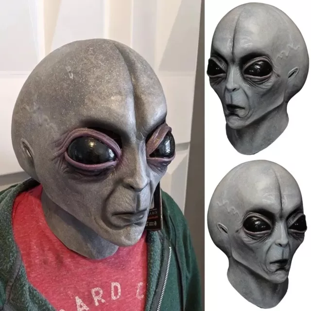 Masque Alien Roswell Cosplay extraterrestre Déguisement Horreur Halloween UFO