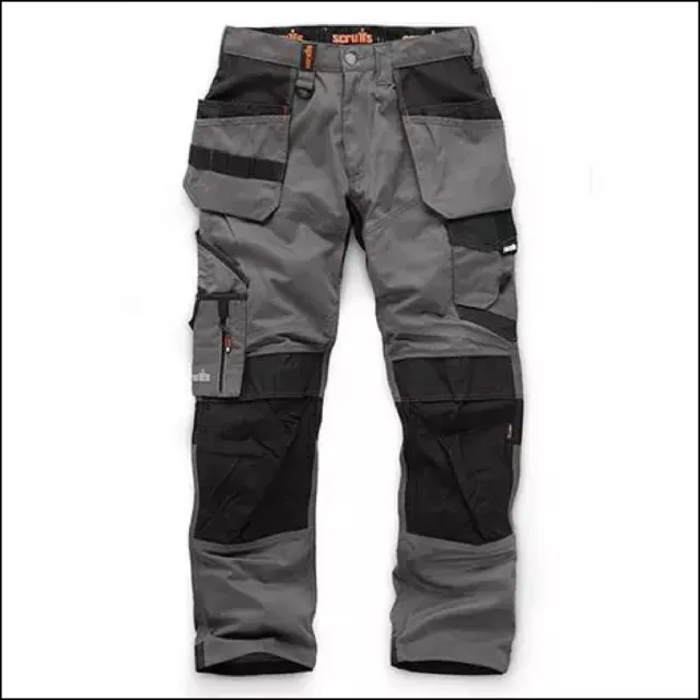 Scruffs Trade Holster Work Trousers with Stretch Panels - Graphite - Tapered Fit