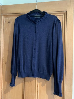WYSE LONDON SELENA Ruffle Neck Midnight 