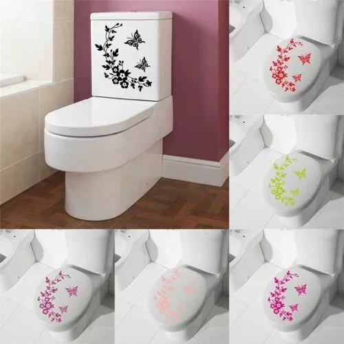 Decals/car Lovely Toilet Wall Flower Sticker Bathroom Butterfly Seat/Fridge