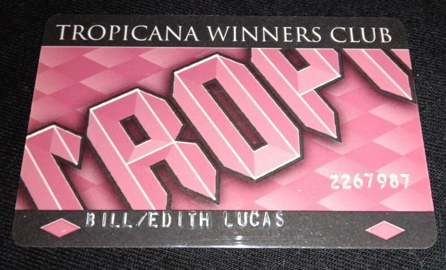 Vintage Tropicana Las Vegas Casino Winners Club Players Card - Red Logo