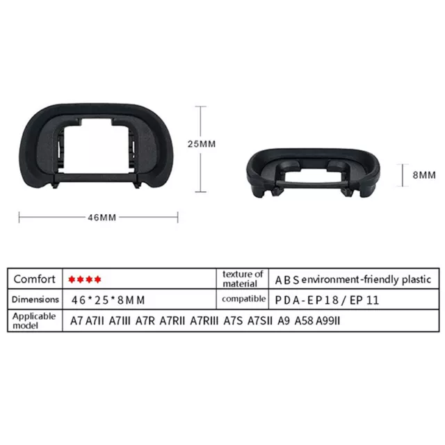 EP11 Suchfinder Gummi -Eye Cup Eyecup für A7R A7III A7RII A9 A7R3 A7M3