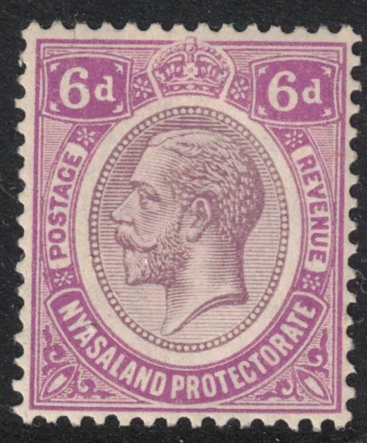 1921 Nyasaland Protectorate Scott 31 6 Pence Wmk 4 Mint MH