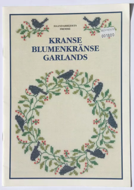 Blumenkränze von Margrethe Petersen Haandarbejdets Fremme Stickmusterheft 1993