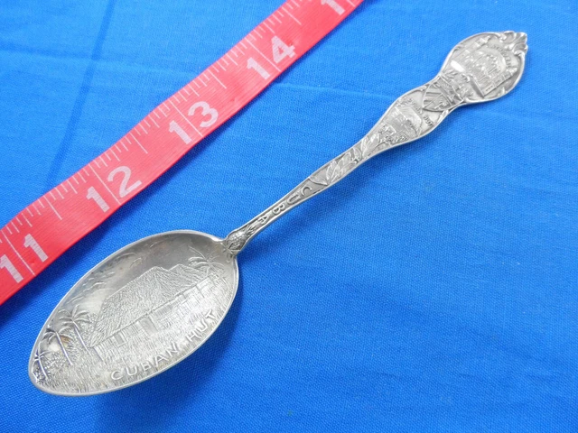 5-3/4" Rare Caribbean Island Antique Sterling Silver Souvenir Spoon Robbins