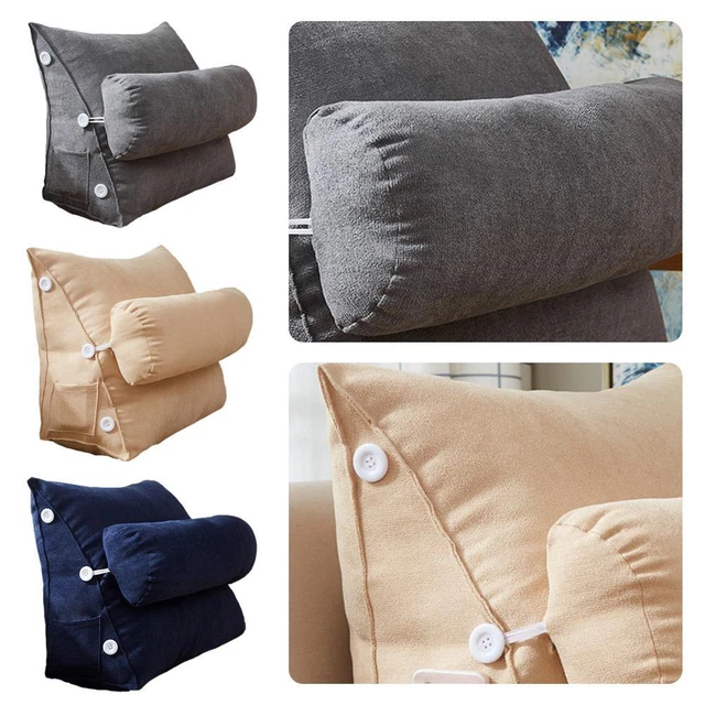 Wedge Shaped Back Support and Cushion Large Backrest Triangle Pillow< T3B0