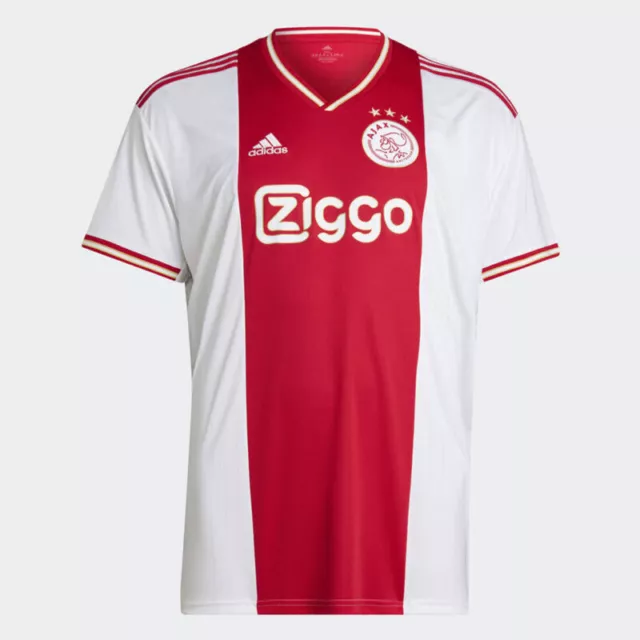 Adidas Ajax Football Shirt Mens Amsterdam Home Short Sleeved Jersey 2022-23