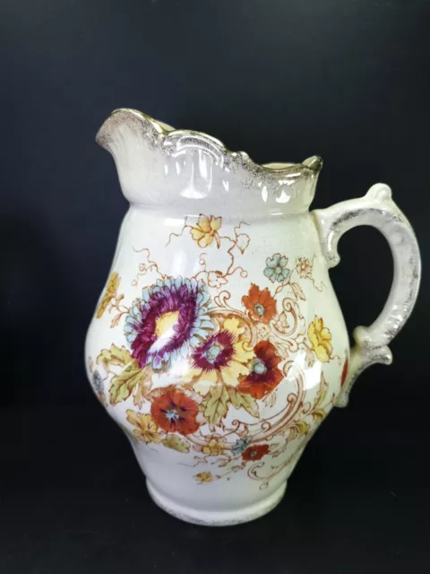 Beautiful Vintage S Fielding S F & Co Devon Pottery Jug Sevres 7 1/2"