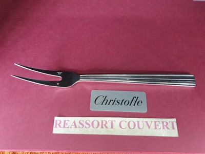 FOURCHETTE SERVICE SARDINES 16 CM MAROT CHRISTOFLE TRÈS  BEL ÉTAT MÉTAL ARGENTÉ 
