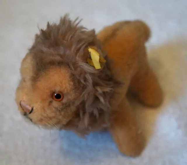 7" STEIFF PLUSH LION w/ Tag and Ear Made in Germany Tiger Cub Doll Nice Leo 2