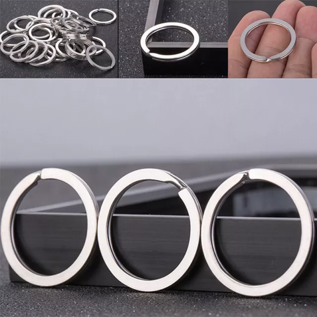 30PCS Polished Silver Split Ring Keyrings Key Chain Hoop Loop Key Holder DIY HY2