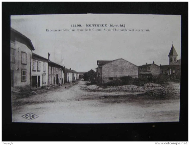 CP Carte postale Montreux Entièrement Détruit Au Cours De La Guerre...