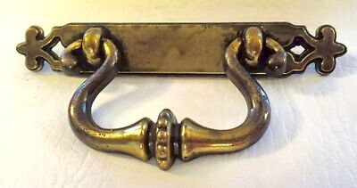 Brass Arts & Crafts Colonial Chippendale Drawer Pull Bail Drop Handle 3"centers