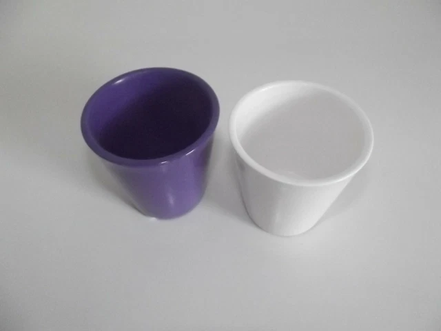 2 X Blumen Töpfe Blumentopf keramik neu H-7 cm D-6cm Deko 