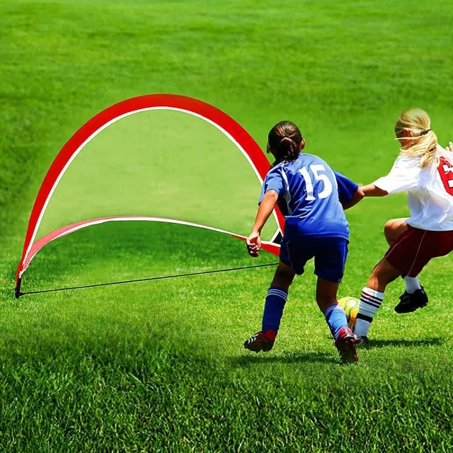 Portable Kids Soccer Goals Set 2 Pop Up Soccer Goals, Cones, Goal Carry Bag