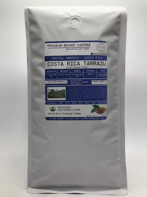 8oz/5lb - Costa Rica Tarrazu – Central America – Fresh Roasted To Order Coffee