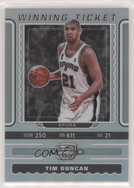 2019-20 Panini Contenders Optic Winning Tickets Tim Duncan #19 HOF
